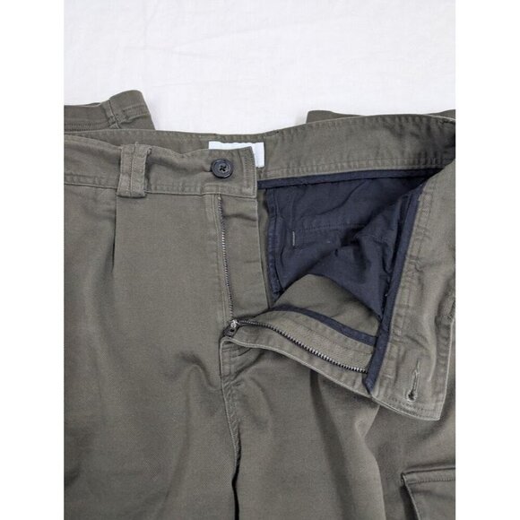 I love Ugly women's size large dark green cargo chino pants A5 - Picture 8 of 12